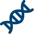 DNA helix icon.